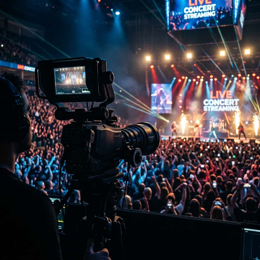 Live concert broadcast background